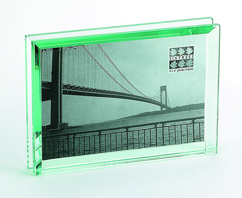 Emerald Cut Glass Picture Frame