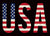USA Red White Blue - 5X7 Box Sign