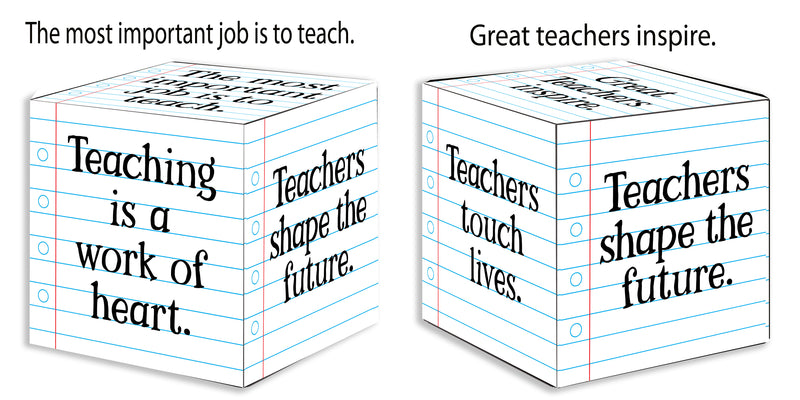 Important Job Teacher Cube - 4X4 Square Cube