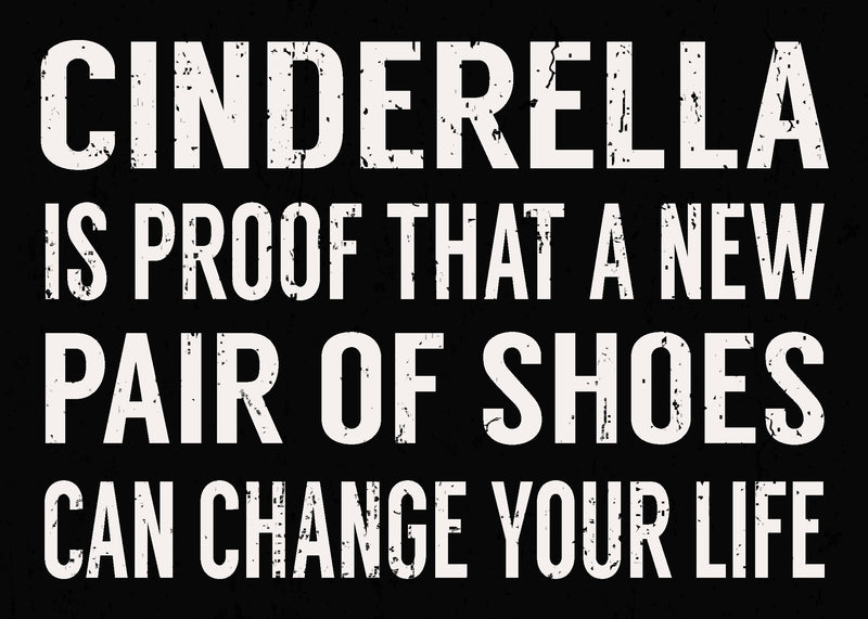 'Cinderella Is Proof That A New Pair Of Shoes Can Change Your Life' - 5X7 Wooden Decorative Box Sign