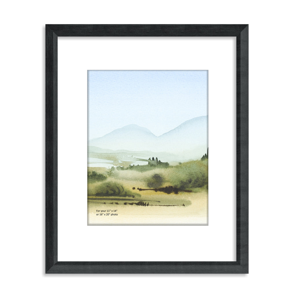 Lannister Matted Picture Frame 11X14, 16X20, 24X24, Black, White, Gr