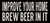 5 X 11 Box Sign Improve Your Home Brew Beer In It