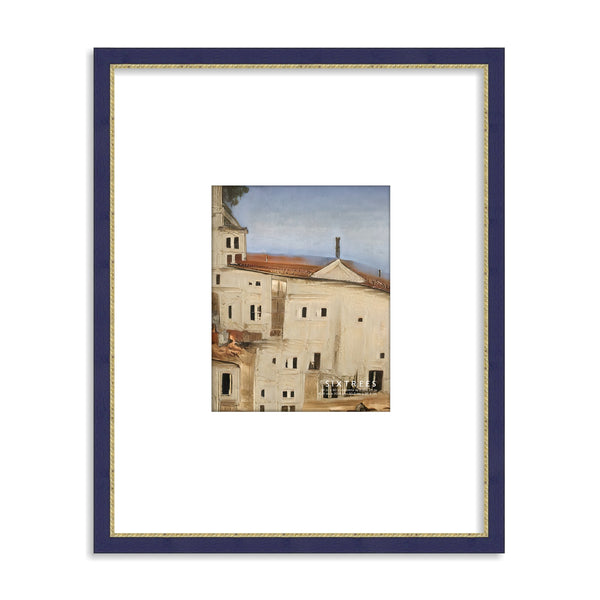 Bateman Navy Matted Wood Picture Frame - 8x10 , 11X14 and 16X20