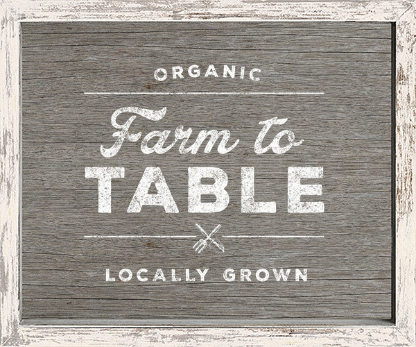 10 X 12 Box Sign Organic Farm To Table Locally Grown