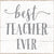 Best Teacher Ever - 6X6 Box Sign