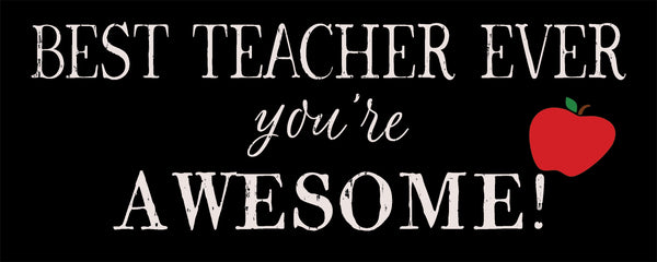 Best Teacher Ever You're Awesome - 4X10 Box Sign