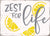 'Zest For Life' - Edge 5X7 Decorative Box Sign
