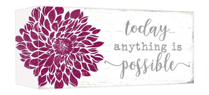 Today Anything Is Possible - 5X11 Wooden Box Sign