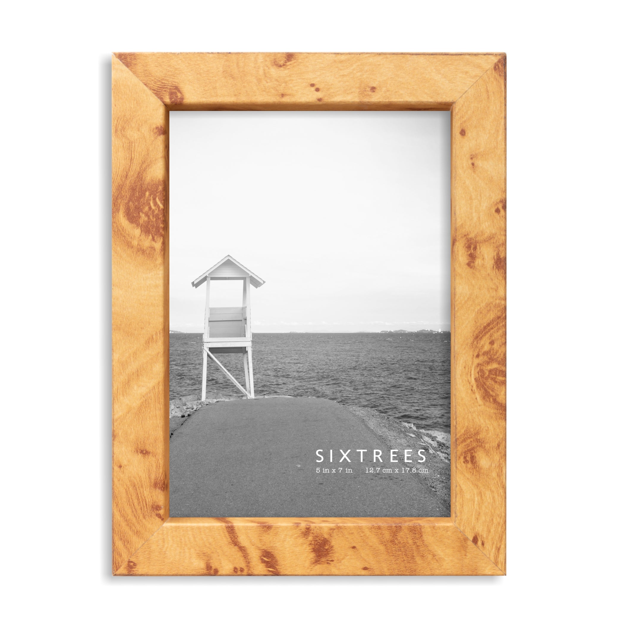 Kelley Burl Wooden Frames, 4X6, 5X7, 8X10 - Natural, Brown, Cocoa – Sixtrees