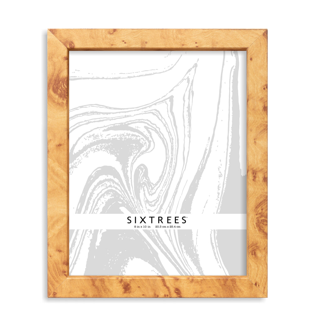 Kelley Burl Wooden Frames, 4X6, 5X7, 8X10 Natural, Brown, Cocoa