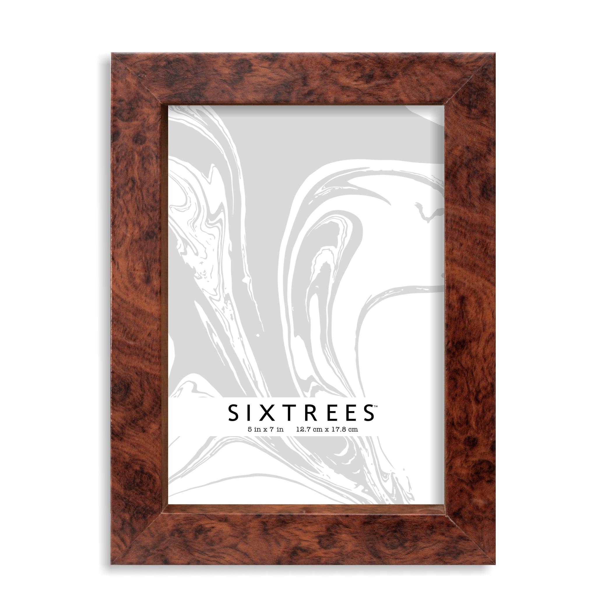  Natural Wood Photo Frames Inspired Tabletop Picture Frame with  Mat, Vertical or Horizontal Display (Walnut, 8x10 matted to 5x7/6x8)