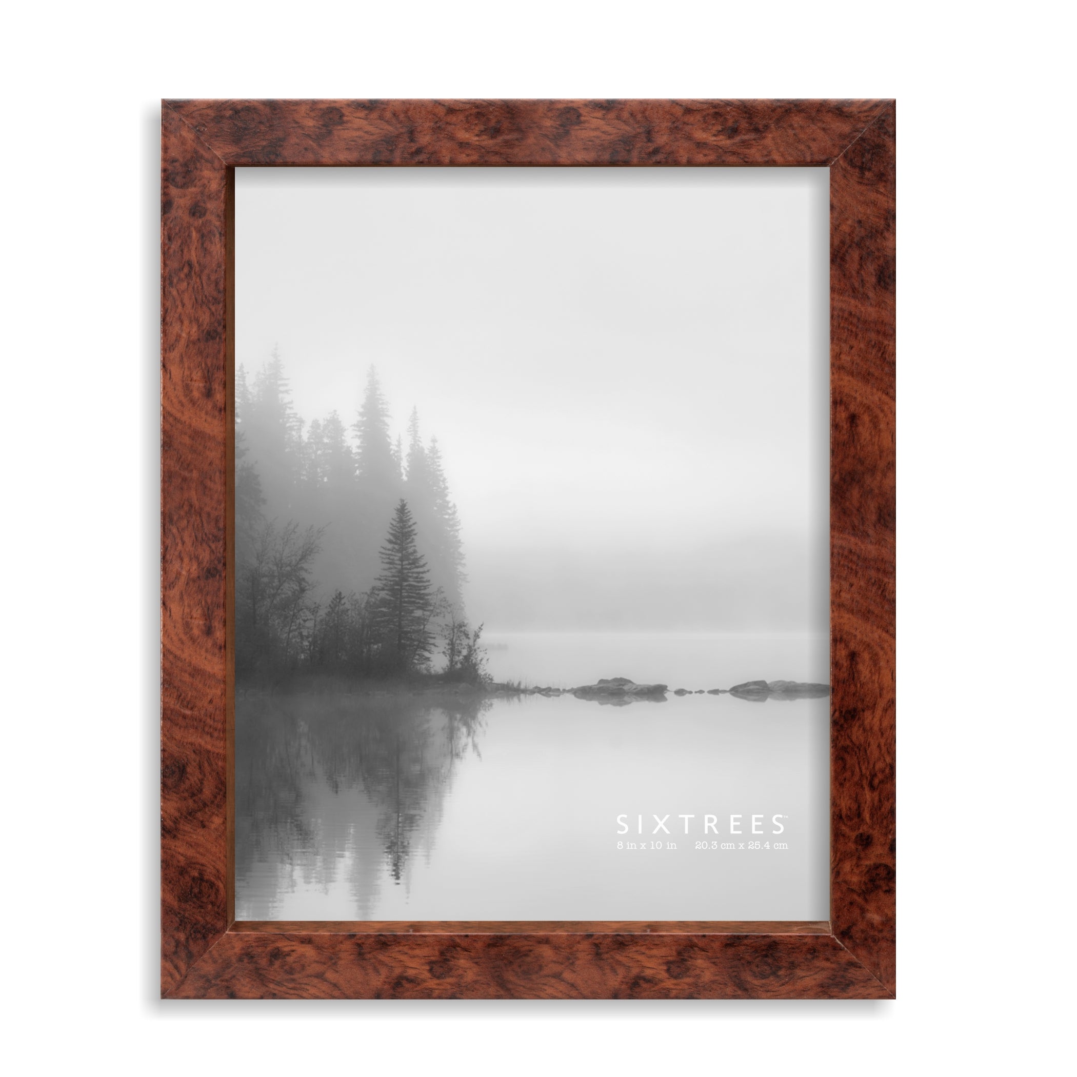 Kelley Burl Wooden Frames, 4X6, 5X7, 8X10 - Natural, Brown, Cocoa – Sixtrees