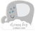 'Dream Big Little One' - Grey / Pink / Blue, 8X7 Wooden Decorative Baby Cut Out Sign
