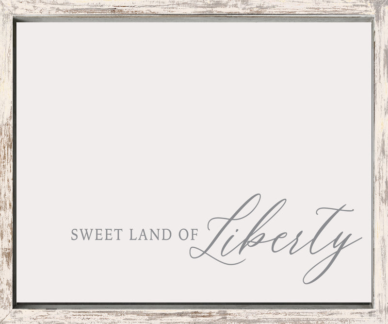 Framed Sweet Land Of Liberty - 10X12 Framed Box Sign