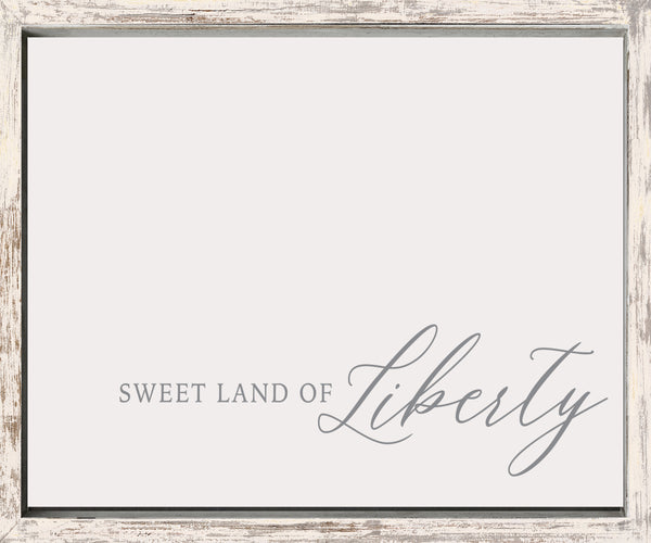 Framed Sweet Land Of Liberty - 10X12 Framed Box Sign