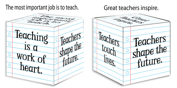 Important Job Teacher Cube - 4X4 Square Cube