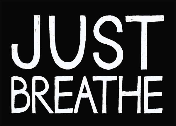 Just Breathe -5X7 Decorative Box Sign