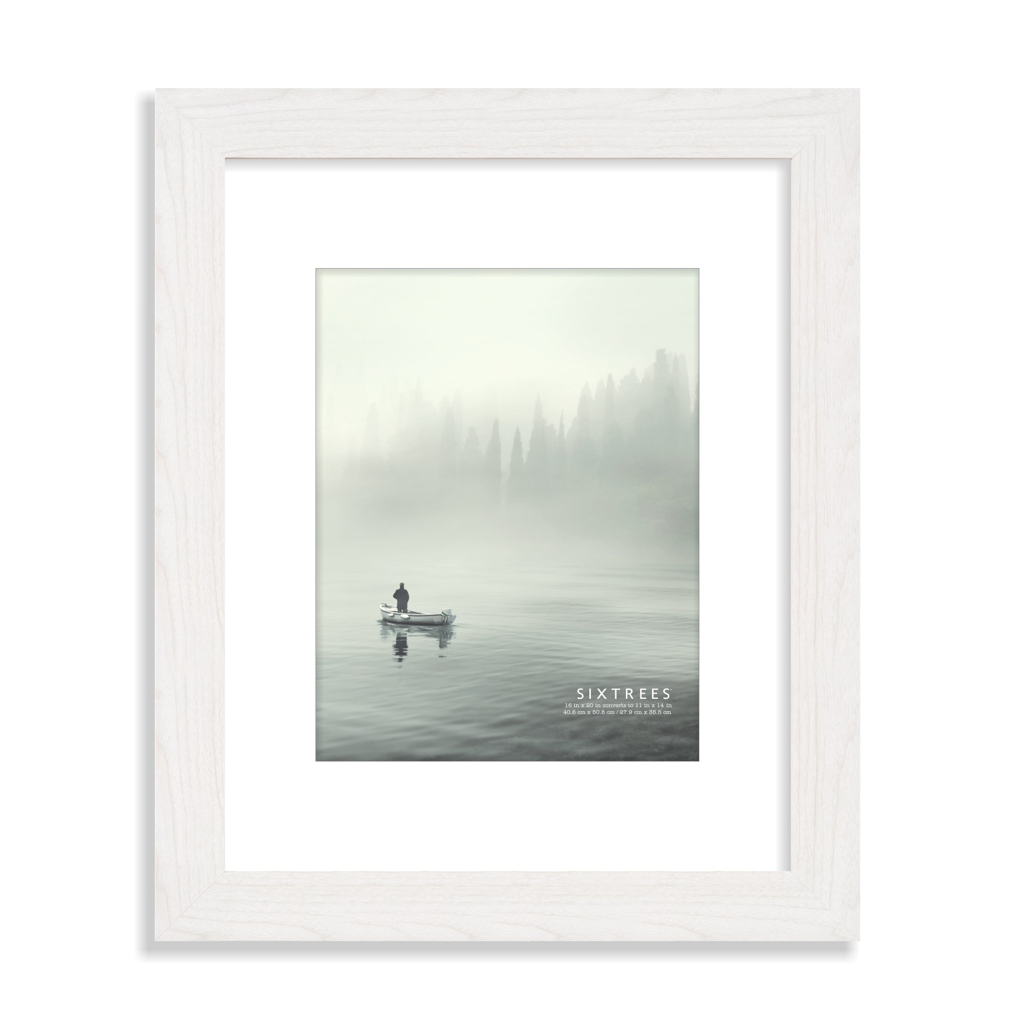 Ethan Wood Matted Picture Frame - 16X20 or 11X14 - Black, White, Grey, –  Sixtrees