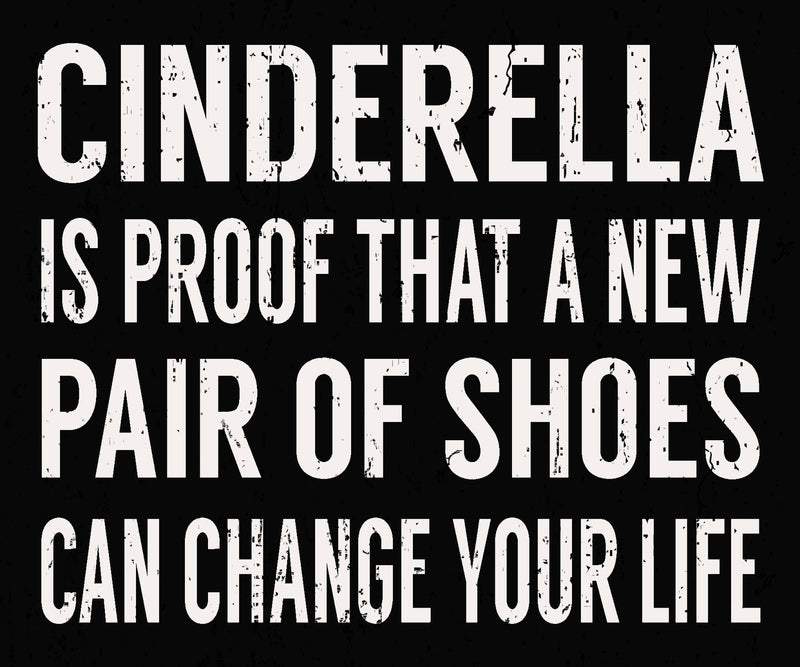 10 X 12 Box Sign Cinderella Is Proof That A New Pair Of Shoes Can Change Your Life