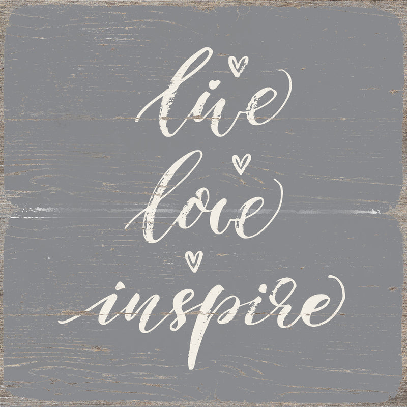 8 X 8 Box Sign Live Love Inspire