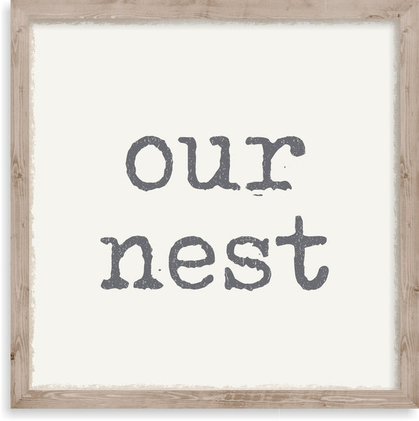 10 X 10 Box Sign Our Nest Framed